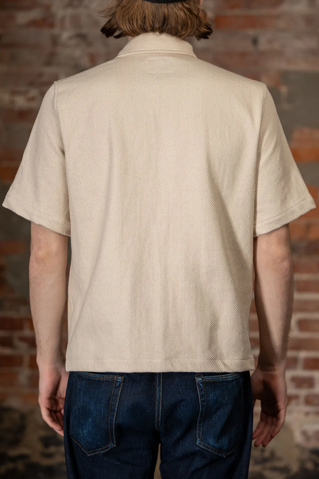 Dehen 1920 Lounge Shirt - Natural Sashi-Ori sold by Franklin and Poe product image thumbnail 3