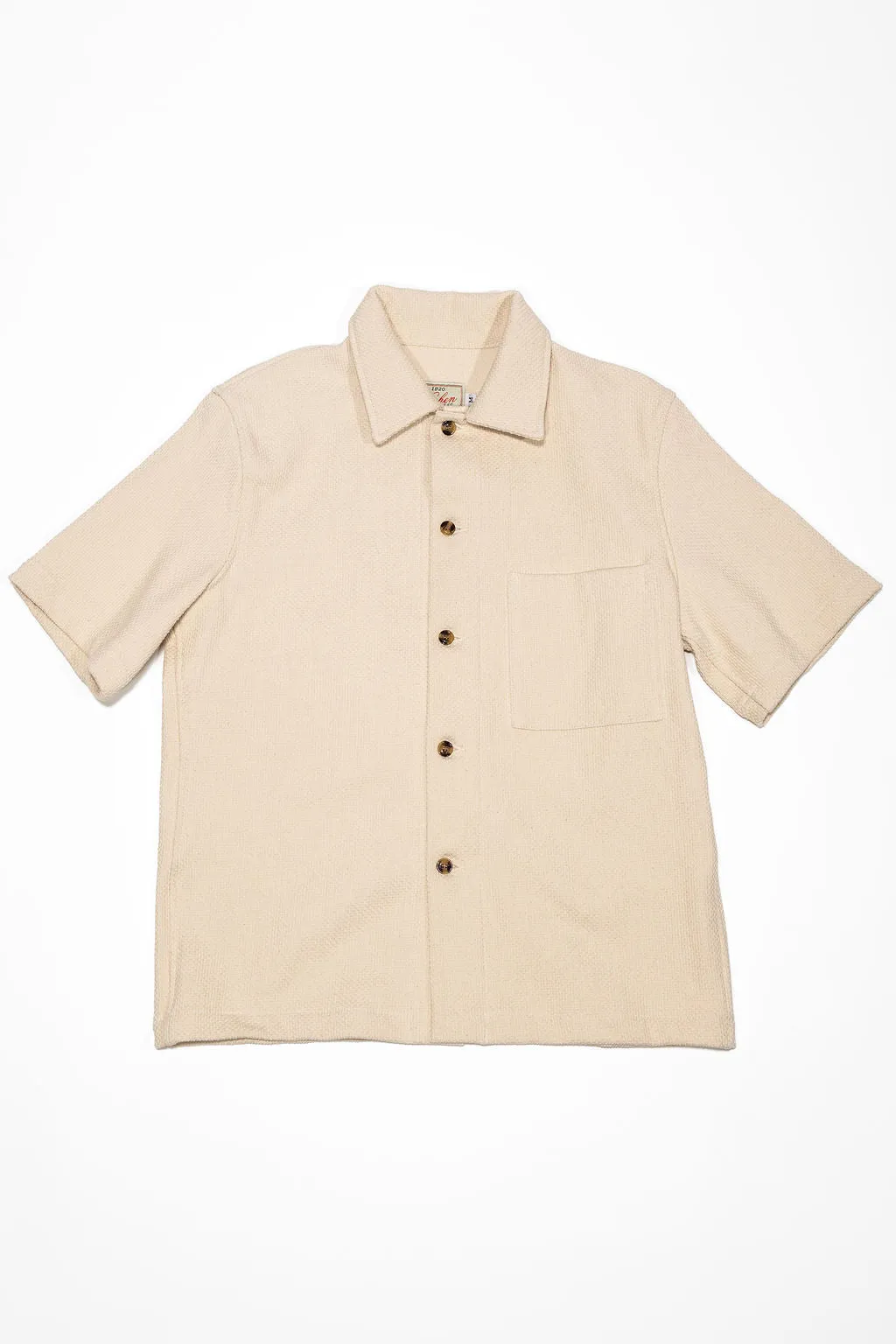 Dehen 1920 Lounge Shirt - Natural Sashi-Ori sold by Franklin and Poe product image thumbnail 4