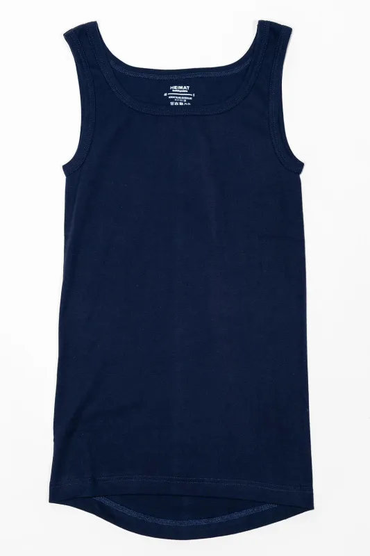 Heimat Textil Fine Rib Tank Top - Ink made by Heimat Textil