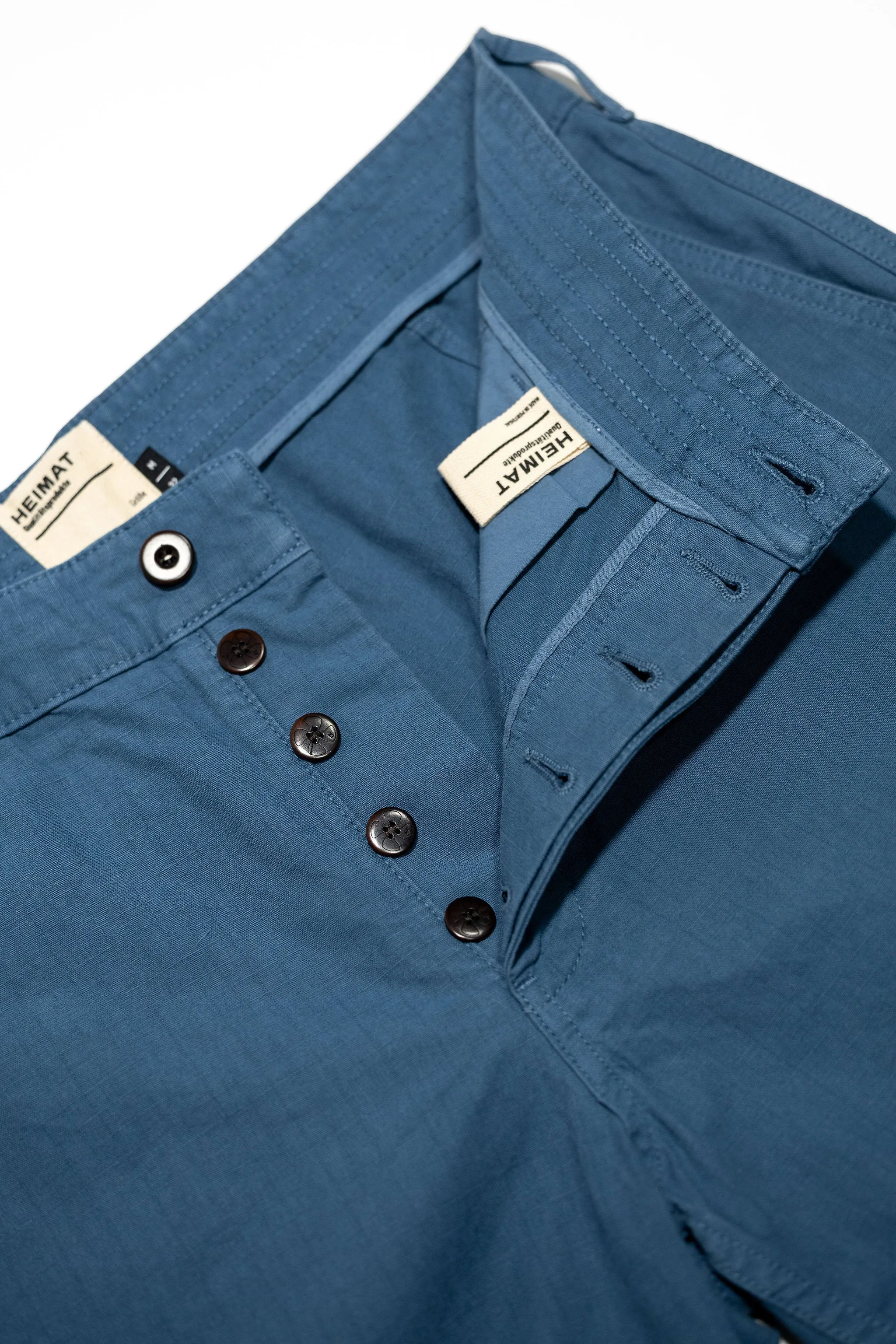Heimat Textil Journey Short - Trail Blue Rip Stop Cotton sold by Franklin and Poe product image thumbnail 4