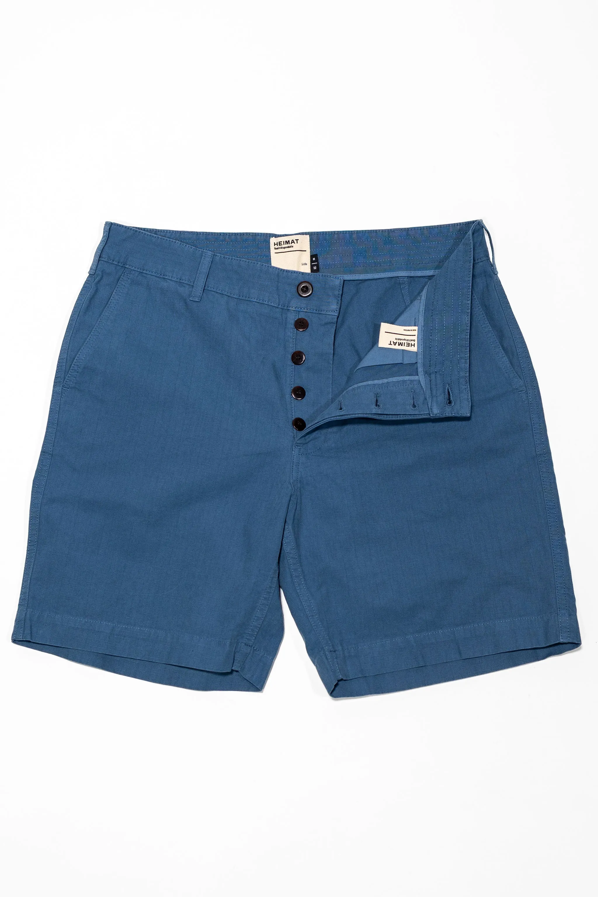 Heimat Textil Journey Short - Trail Blue Rip Stop Cotton sold by Franklin and Poe product image thumbnail 3