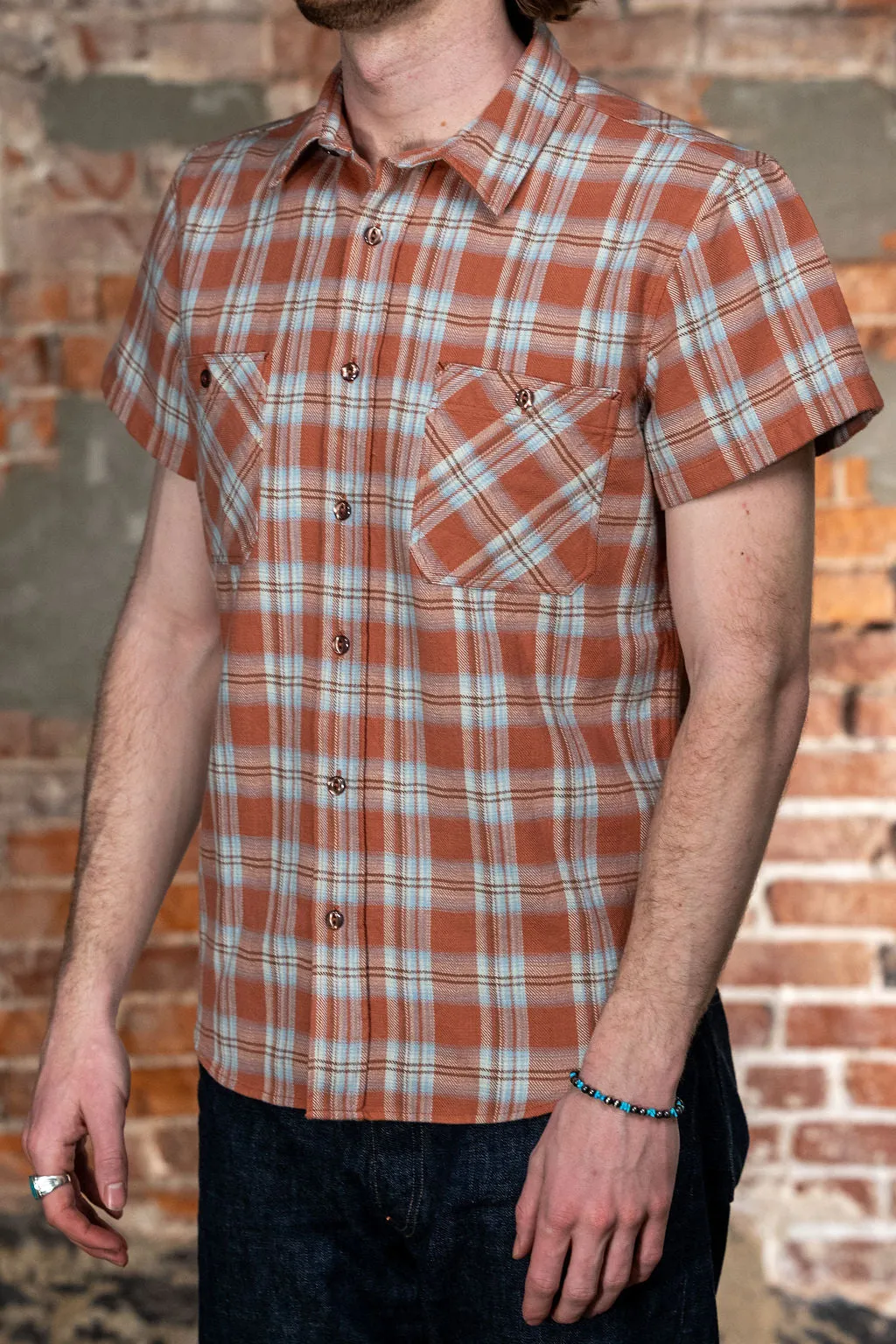 Indigofera Bruce Flannel - Red/Blue Check sold by Franklin and Poe product image thumbnail 2