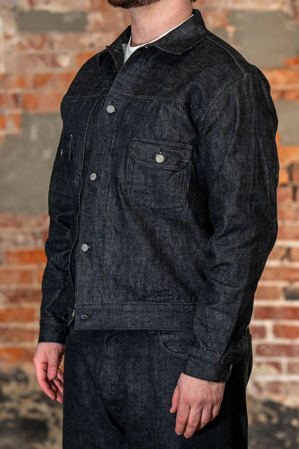 Sugar Cane 1953 Type II - 14.25oz Black Denim One Wash sold by Franklin and Poe product image thumbnail 2