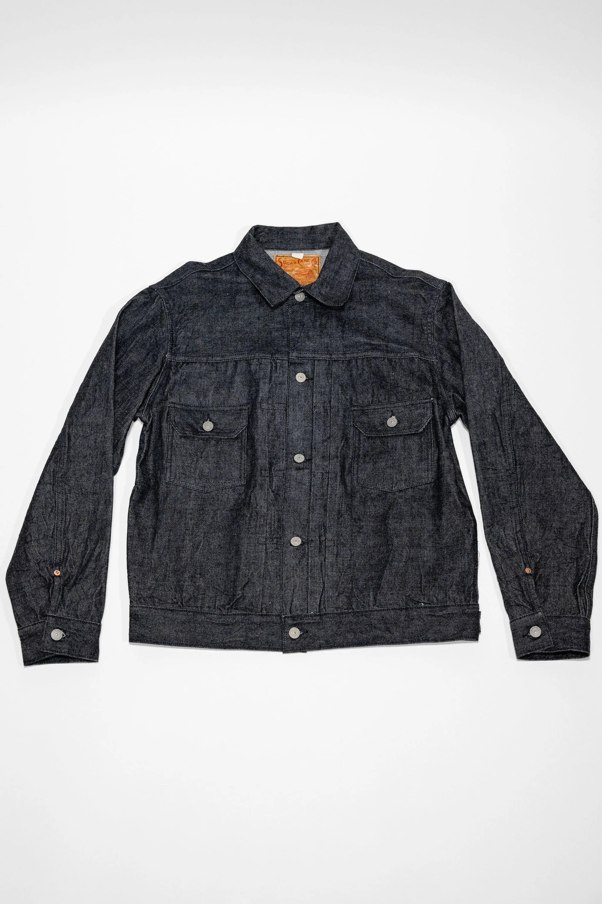 Sugar Cane 1953 Type II - 14.25oz Black Denim One Wash sold by Franklin and Poe product image thumbnail 4