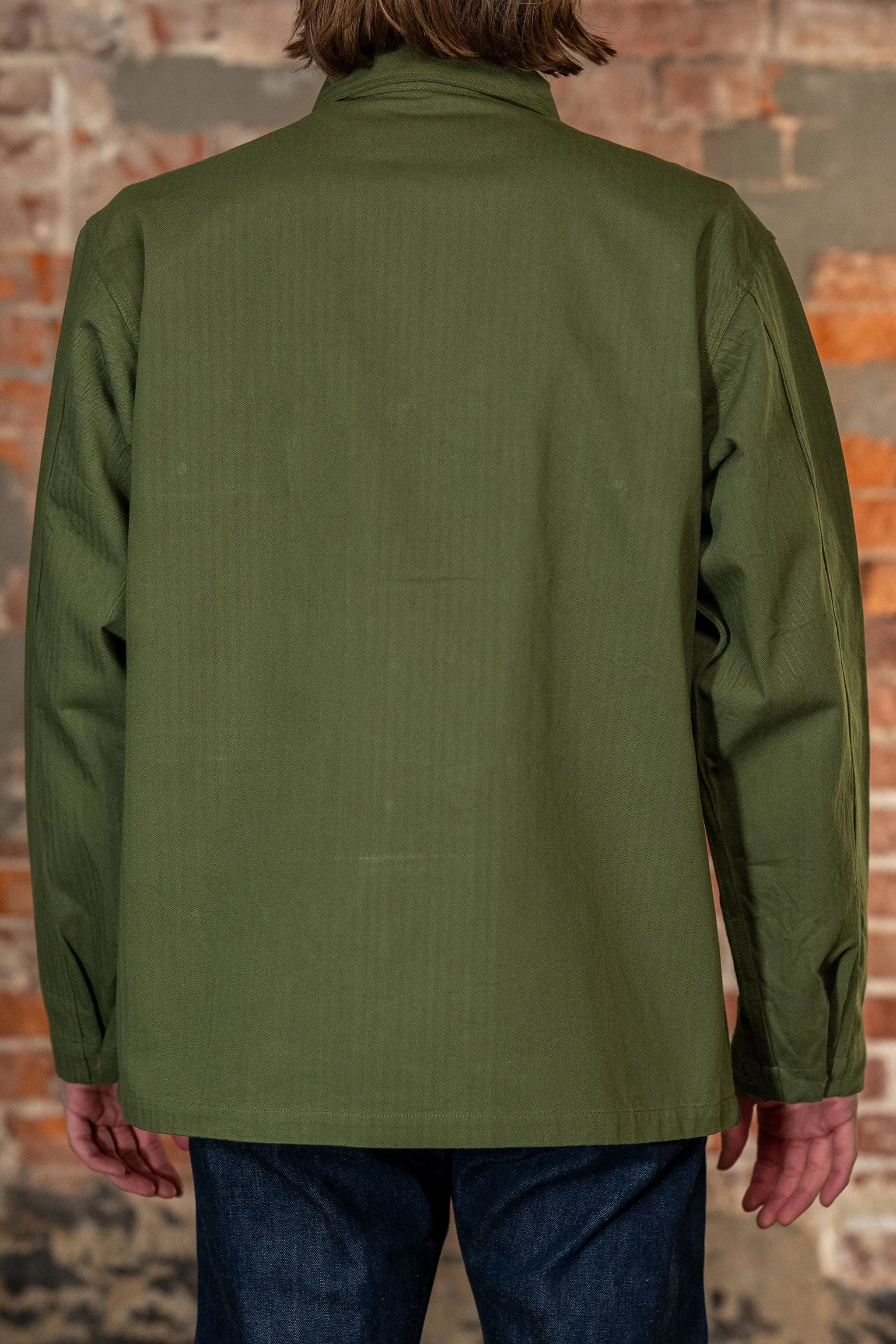 Buzz Rickson's BR15887 Herringbone Twill Jacket Special - Olive sold by Franklin and Poe product image thumbnail 3
