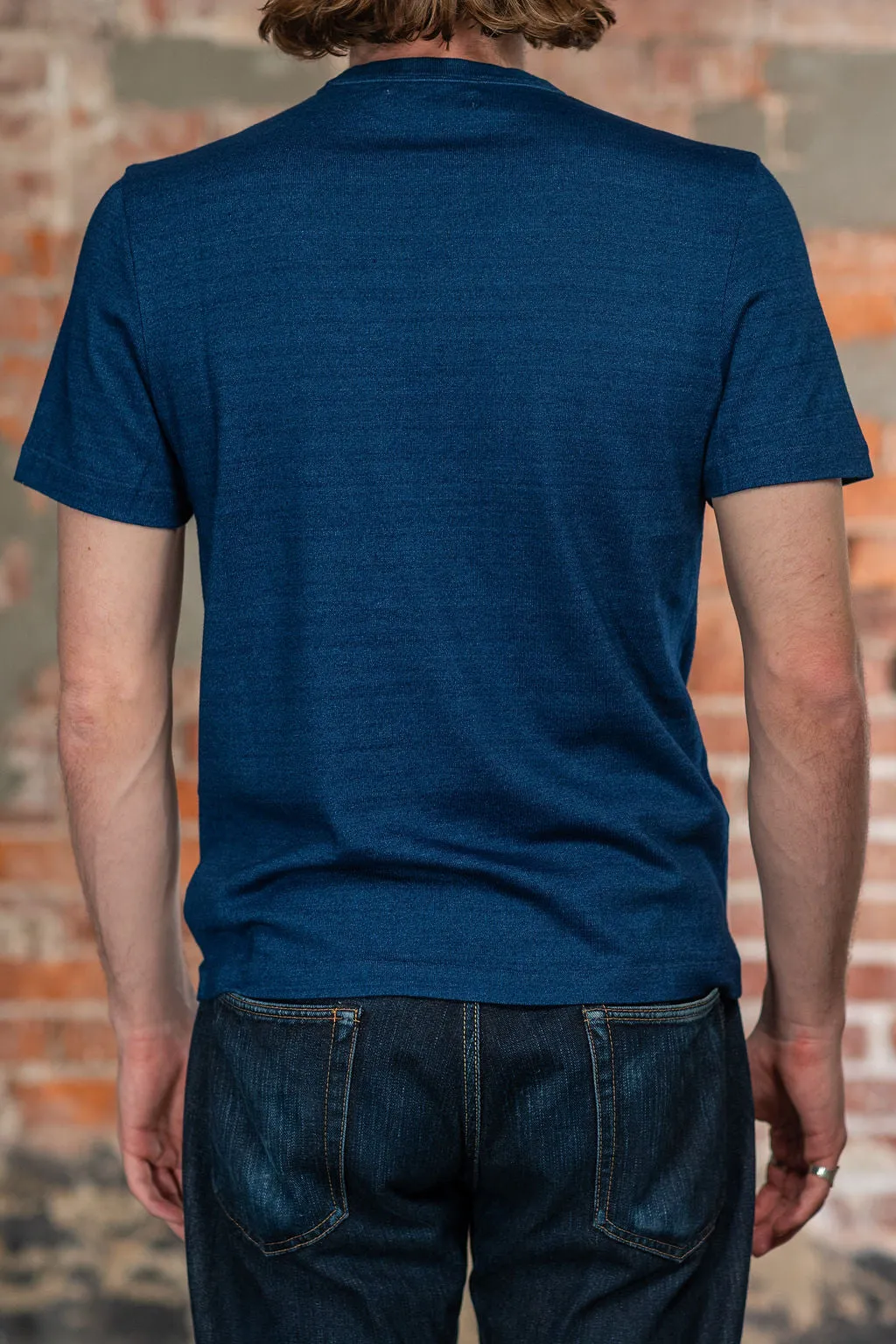 Merz b. Schwanen TEE03 Supple Authentic Jersey T-Shirt - Indigo sold by Franklin and Poe product image thumbnail 2
