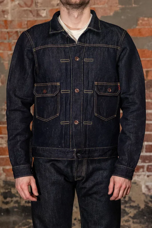 Iron Heart IHJ-163-IND 14oz Cotton/Linen Denim Type II Jacket - Indigo made by Iron Heart