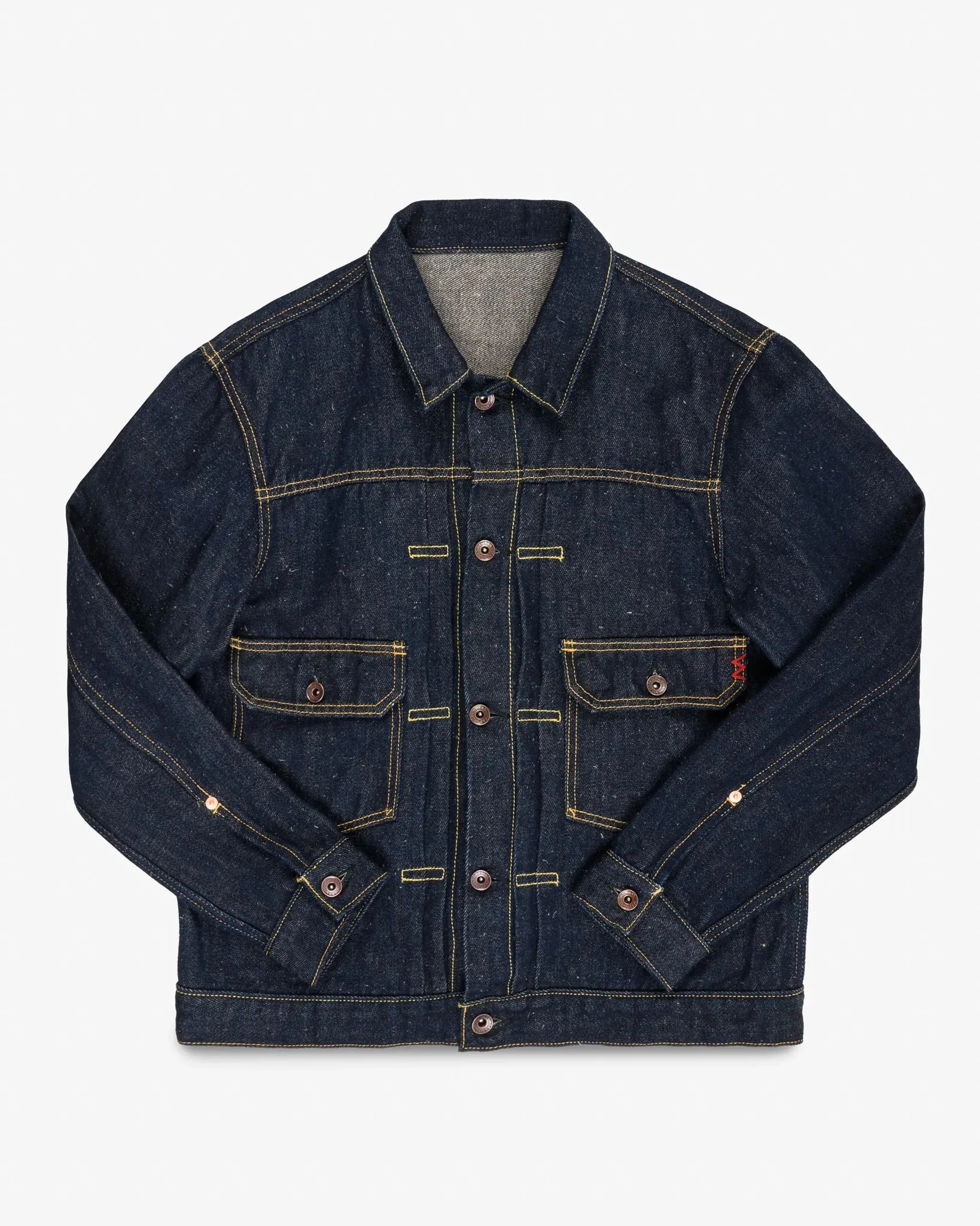 Iron Heart IHJ-163-IND 14oz Cotton/Linen Denim Type II Jacket - Indigo sold by Franklin and Poe product image thumbnail 4