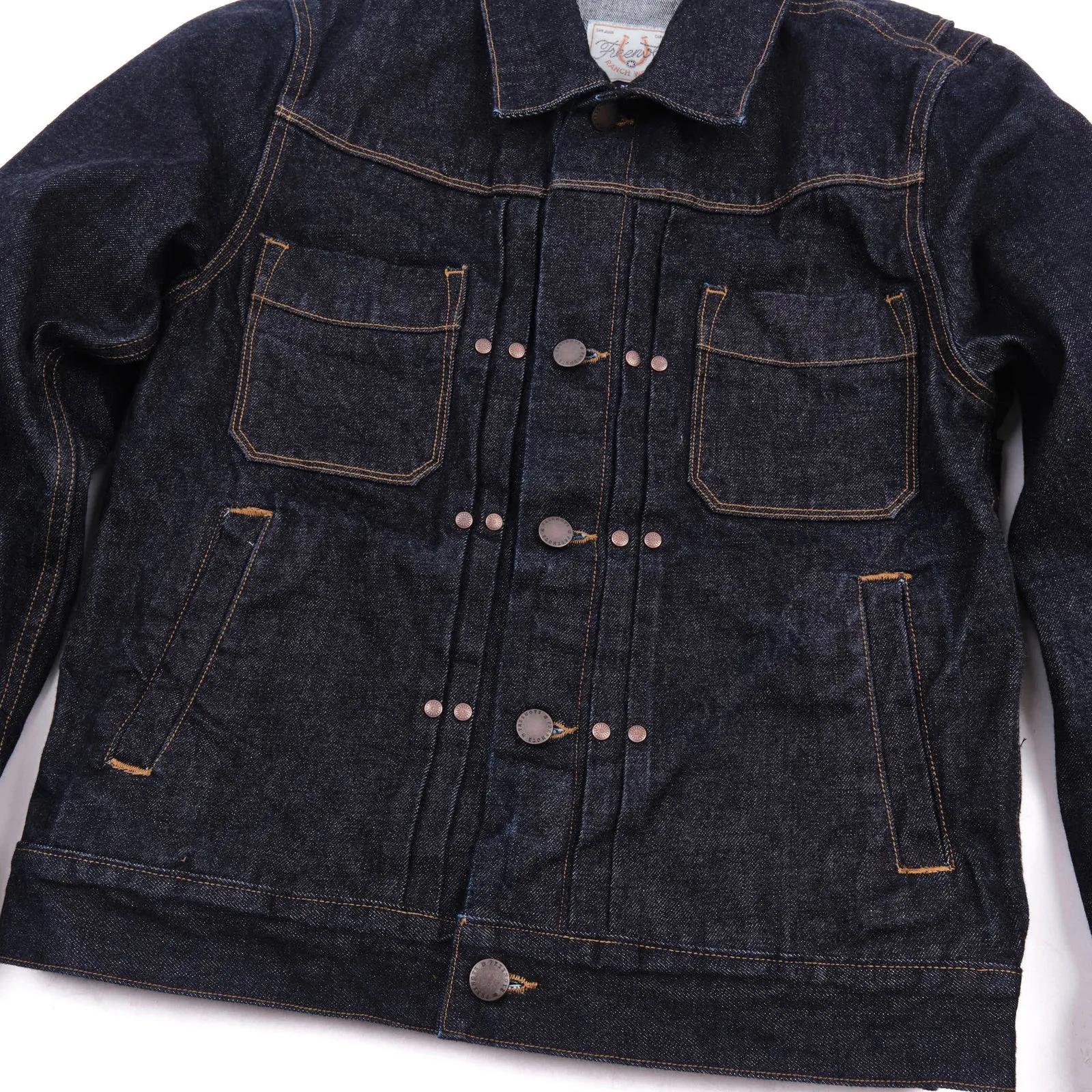 Freenote Cloth Riders Jacket - 15oz Unsinged Rinsed Denim sold by Franklin and Poe product image thumbnail 4