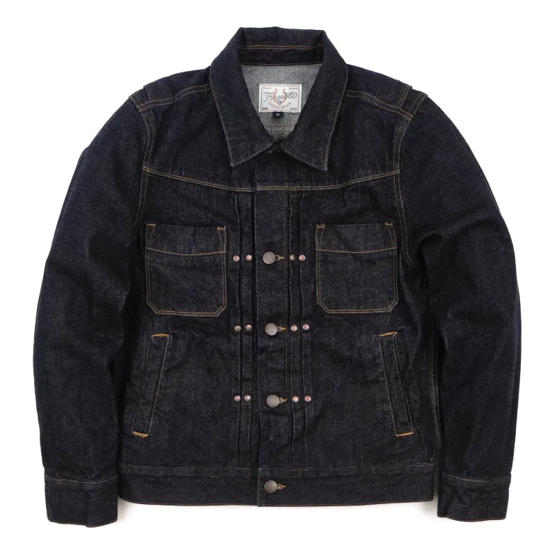 Freenote Cloth Riders Jacket - 15oz Unsinged Rinsed Denim made by Freenote Cloth