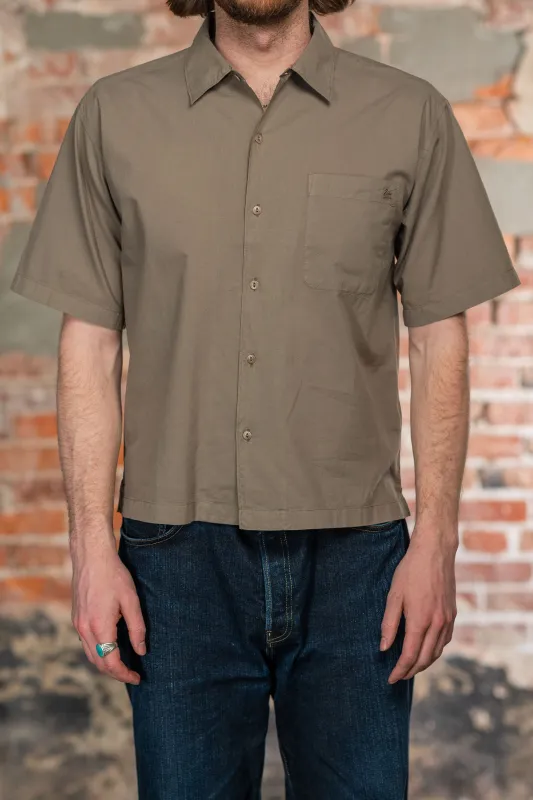 Merz b. Schwanen SHIRT09LP Lightweight Cotton Poplin Short Sleeve Shirt - Faded Grain made by Merz B. Schwanen