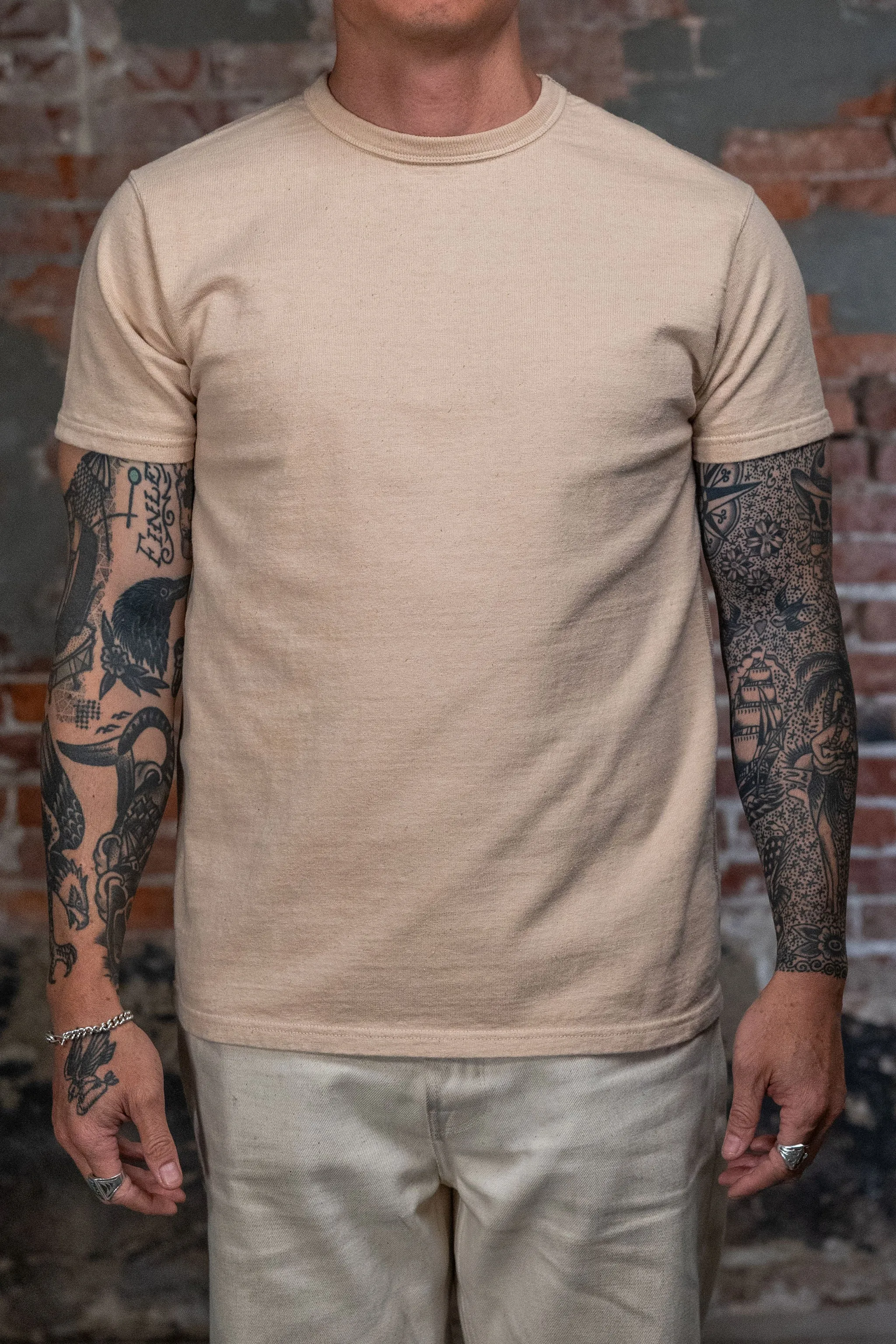 Samurai SJST-SC01 Japanese Cotton Made Crew - Kuri Light sold by Franklin and Poe