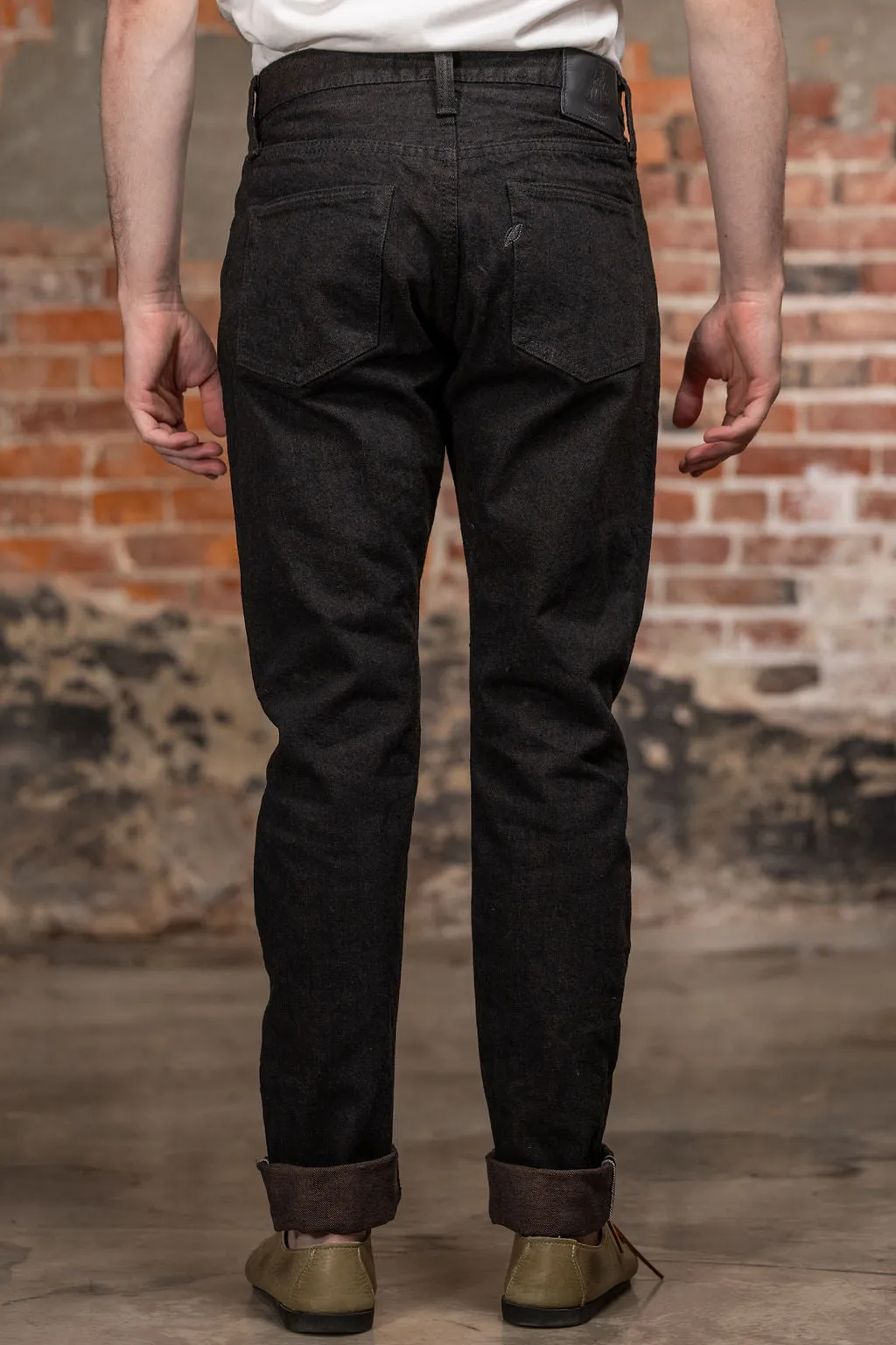 Pure Blue Japan TCD-019-BR Relaxed Tapered - 14oz Teacore Black Denim sold by Franklin and Poe product image thumbnail 3