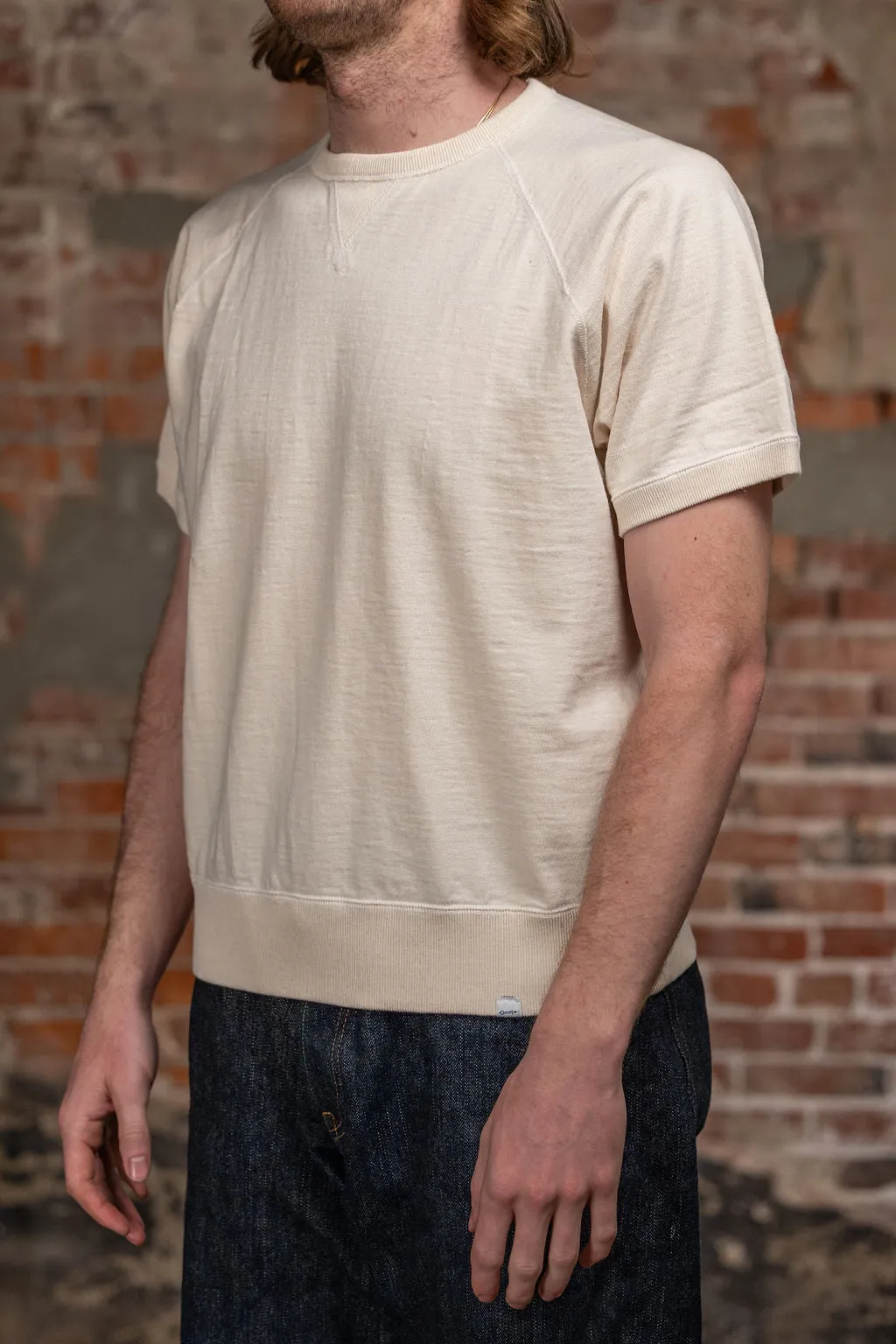 Omoto Denim 12.5oz Memphis Cotton T-Shirt - Natural sold by Franklin and Poe product image thumbnail 3