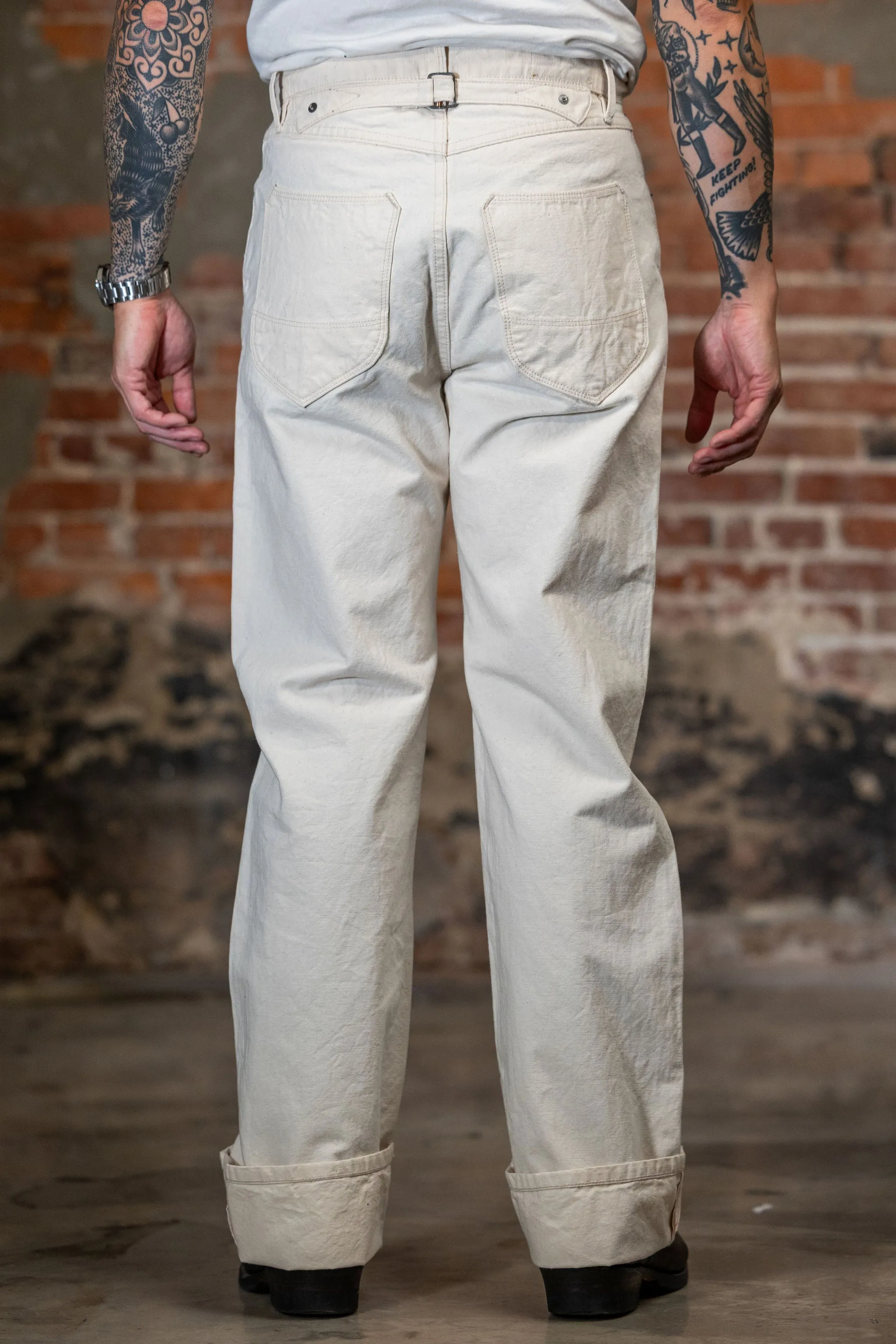 Freenote Cloth Modesto Buckleback - 11oz Natural Canvas sold by Franklin and Poe product image thumbnail 3