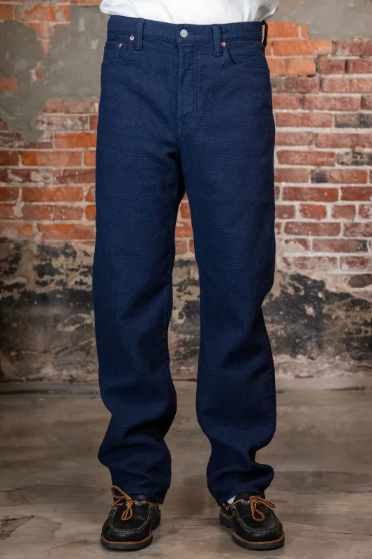 Omoto 0821 Loose Fit Pant - 15oz Ori-zashi Sashiko (One Washed) made by OMOTO DENIM