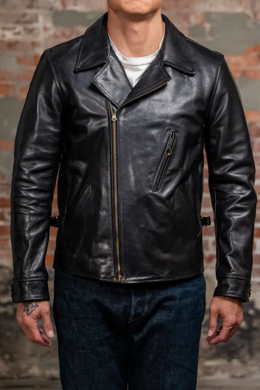 Attractions 379 Horsehide Double Flats Jacket - Black made by Attractions