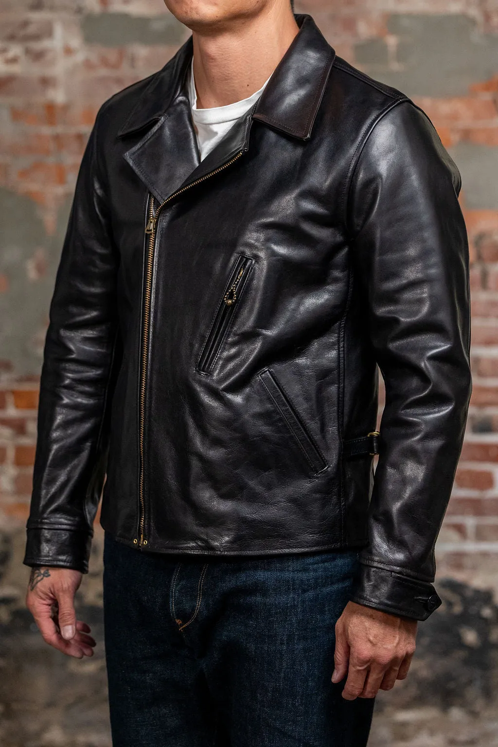 Attractions 379 Horsehide Double Flats Jacket - Black sold by Franklin and Poe product image thumbnail 2
