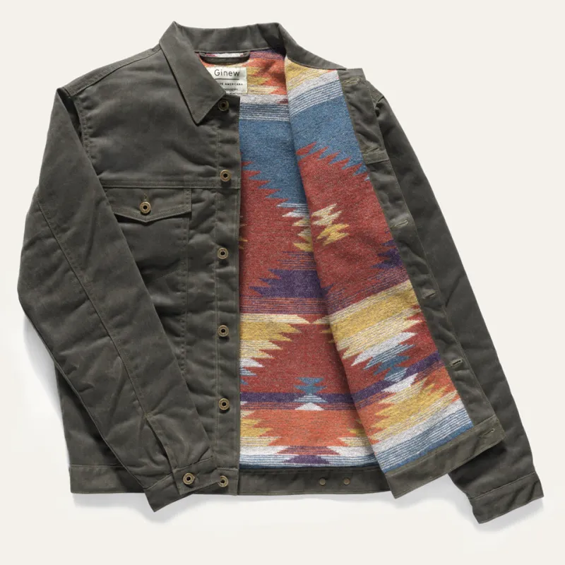 Rider Coat Green Herringbone sold by Ginew