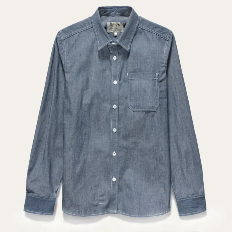 Mohican Crew Shirt Chambray sold by Ginew