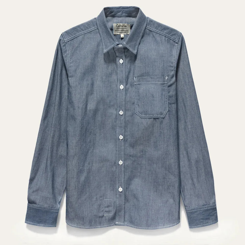 Mohican Crew Shirt Chambray sold by Ginew