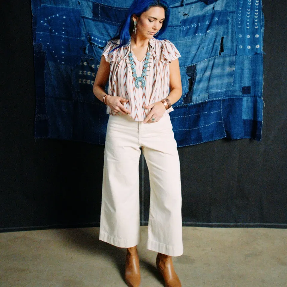 Carpenter Crop Cream Women's Pants sold by Ginew product image thumbnail 2