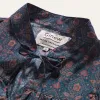 Silk Ruffle Top Teal Paisley Women's sold by Ginew