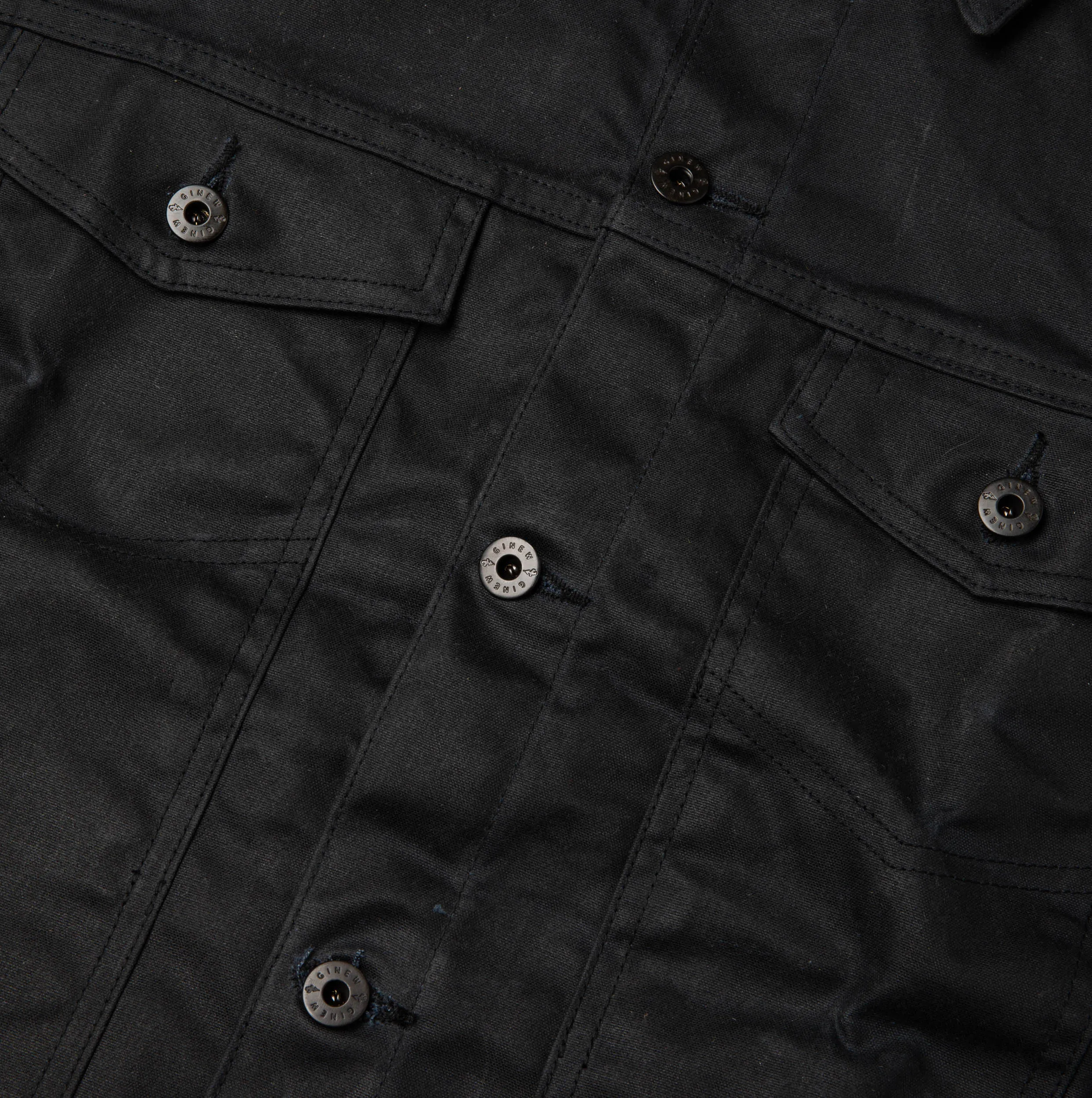 Wax Canvas Rider Jacket Black sold by Ginew product image thumbnail 4
