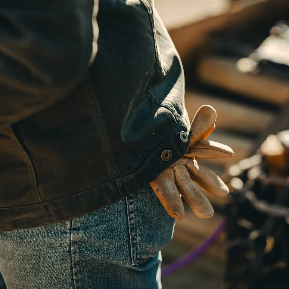 Wax Canvas Herringbone Rider Jacket Green sold by Ginew product image thumbnail 5