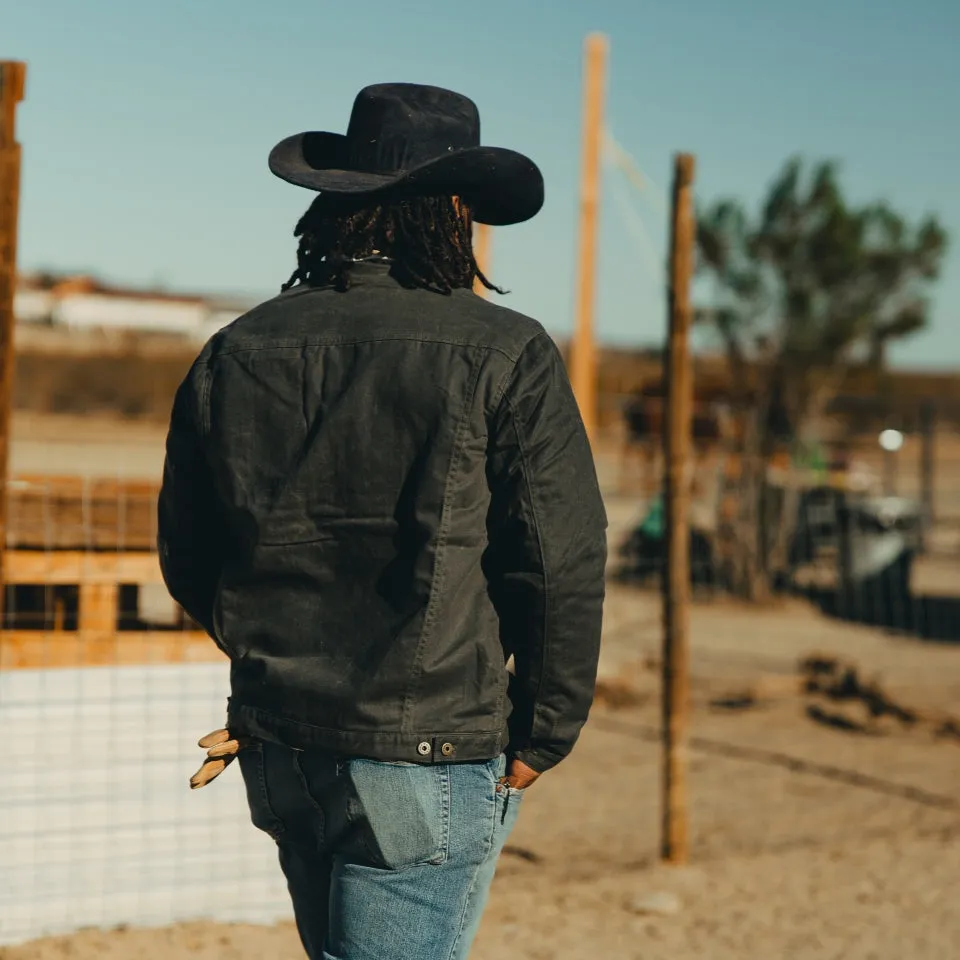 Wax Canvas Herringbone Rider Jacket Green sold by Ginew