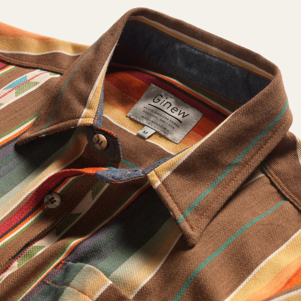 Mohican Stripe Shirt Mountain Pass Brown sold by Ginew product image thumbnail 2