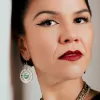 Copper Canoe Woman New Moon Earrings sold by Ginew