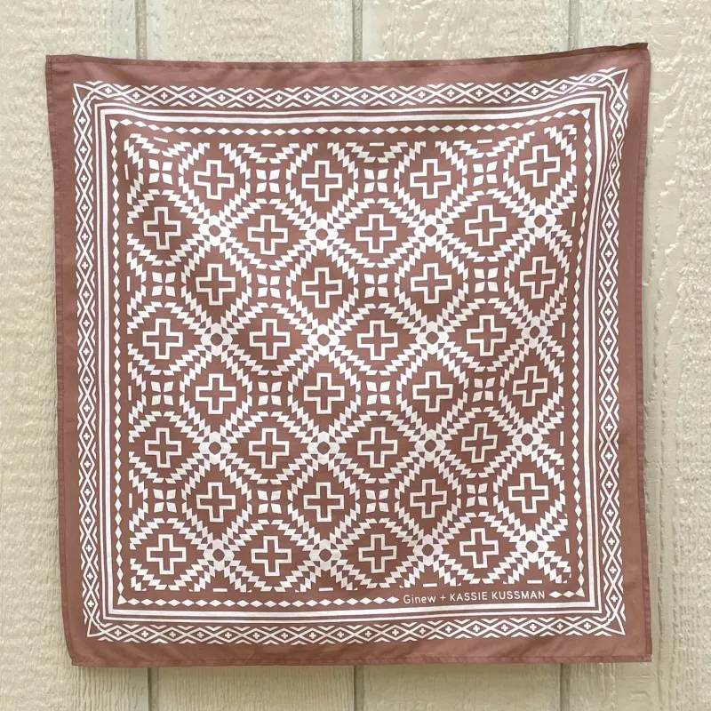 GINEW + Kassie Kussman Star on the Mountain Bandana Brown sold by Ginew