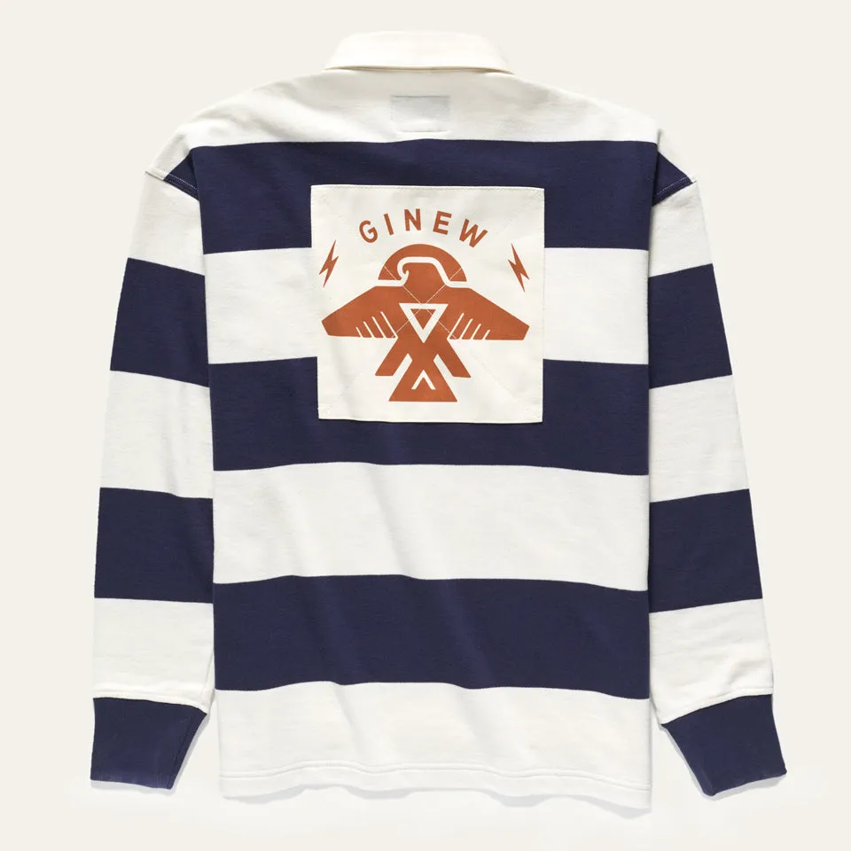 Rugby Thunderbird Shirt Navy Cream Stripe sold by Ginew product image thumbnail 2