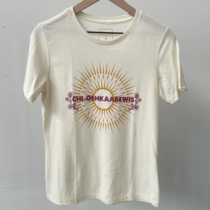 Chi-Oshkaabewis (Sun) Tee Women's Sample sold by Ginew