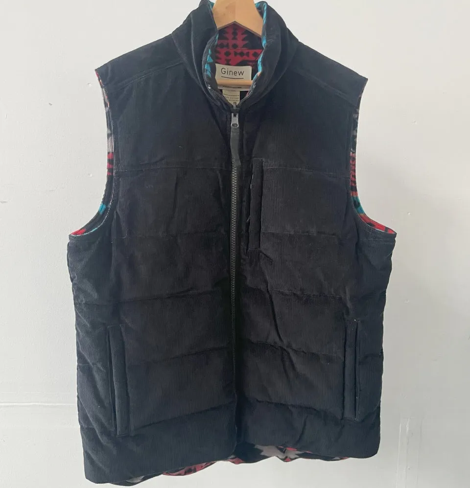 Reversible Thunderbird Corduroy Vest - Black Multi Sample sold by Ginew product image thumbnail 2