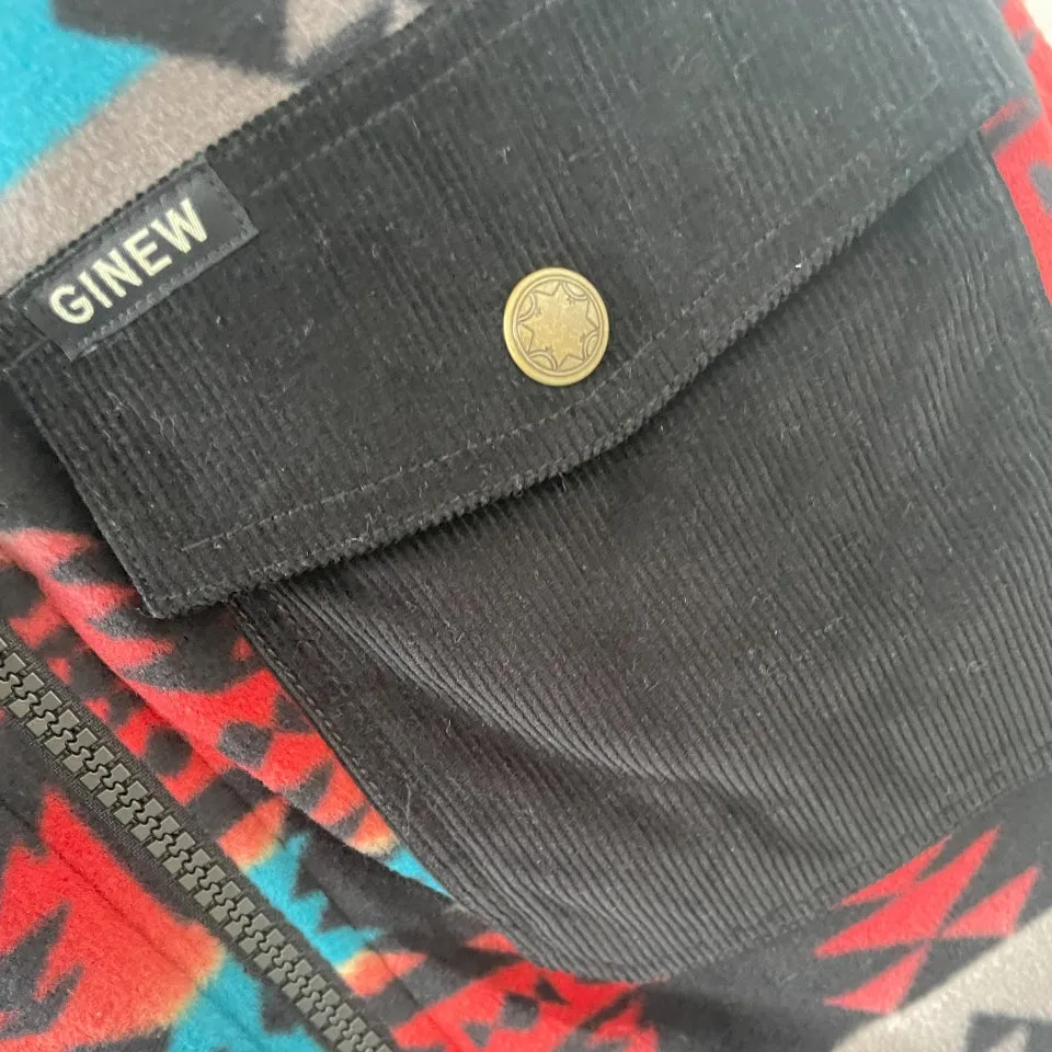 Reversible Thunderbird Corduroy Vest - Black Multi Sample sold by Ginew product image thumbnail 5