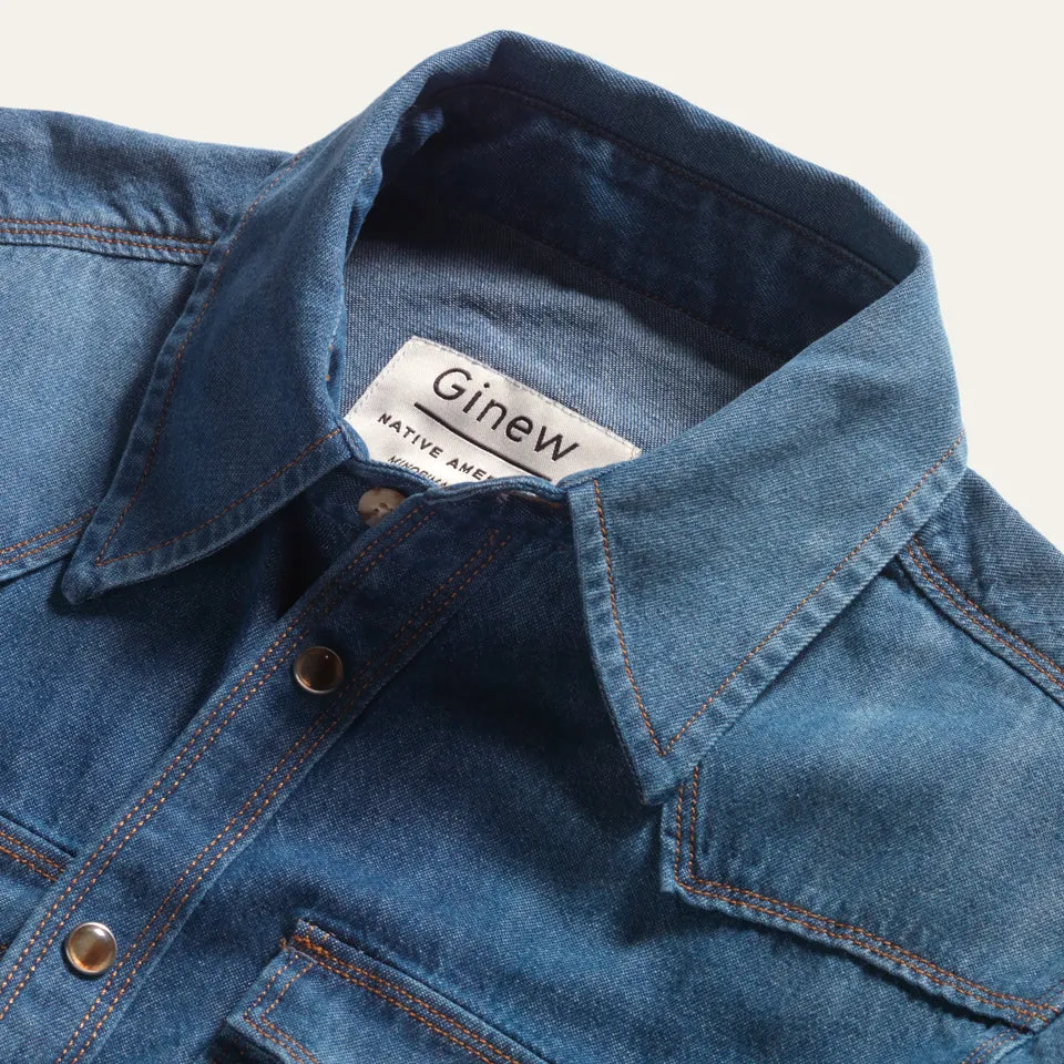 Western Snap Shirt Washed Chambray sold by Ginew product image thumbnail 2
