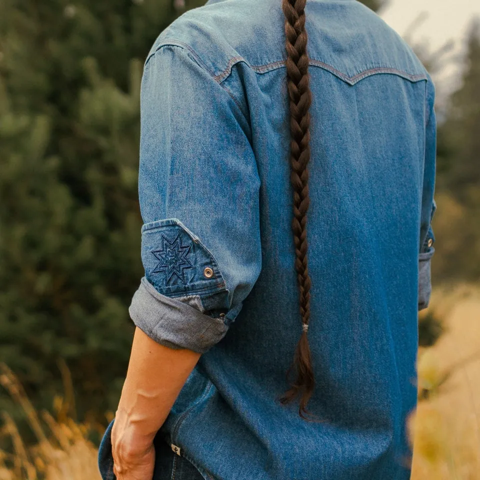 Western Snap Shirt Washed Chambray sold by Ginew product image thumbnail 4