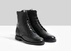 Combat Boot Nero Nappa sold by Grant Stone