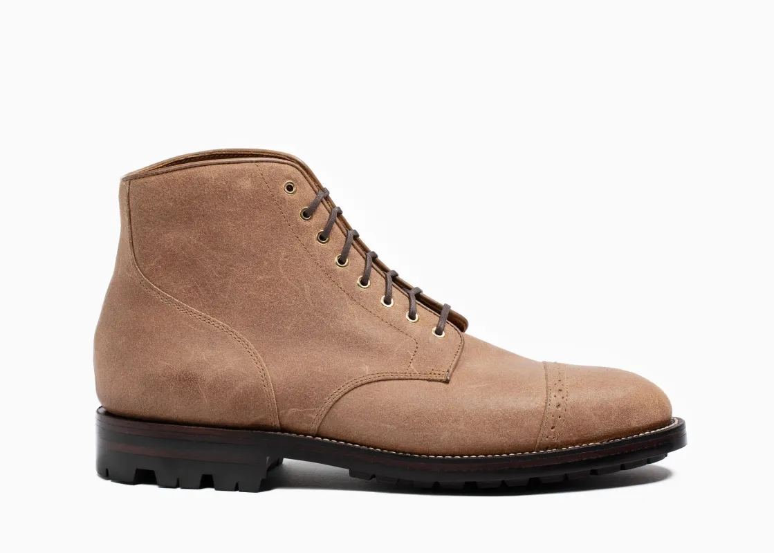 Garrison Boot Natural Waxed Commander sold by Grant Stone