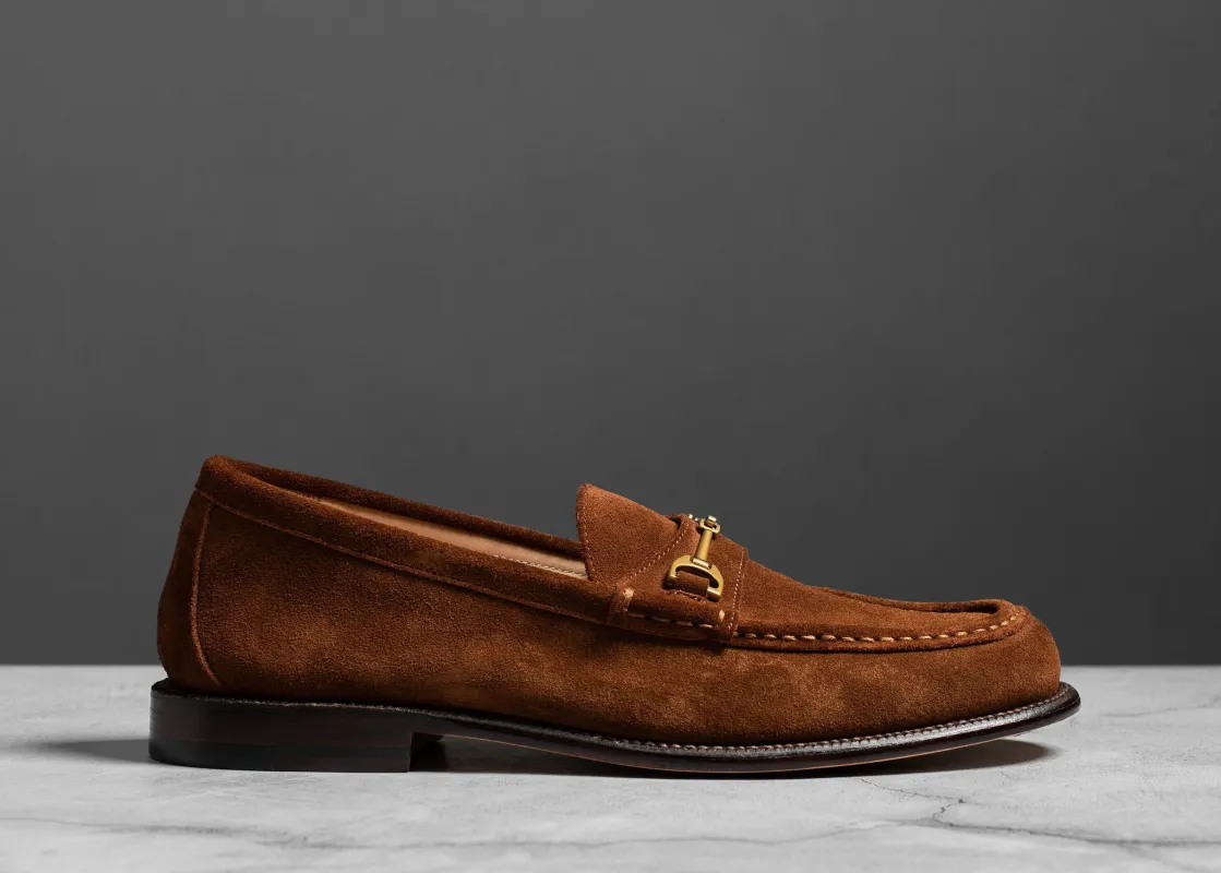 Horsebit Loafer Bourbon Suede sold by Grant Stone