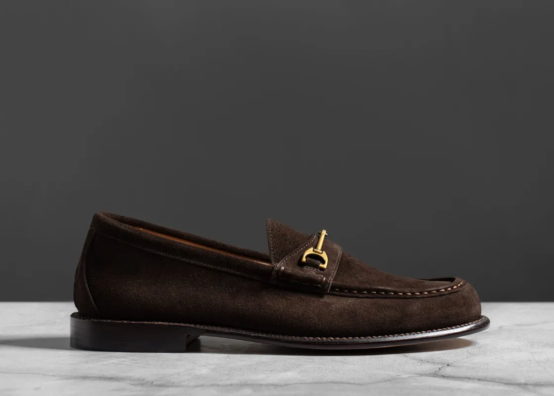 Horsebit Loafer Espresso Suede sold by Grant Stone