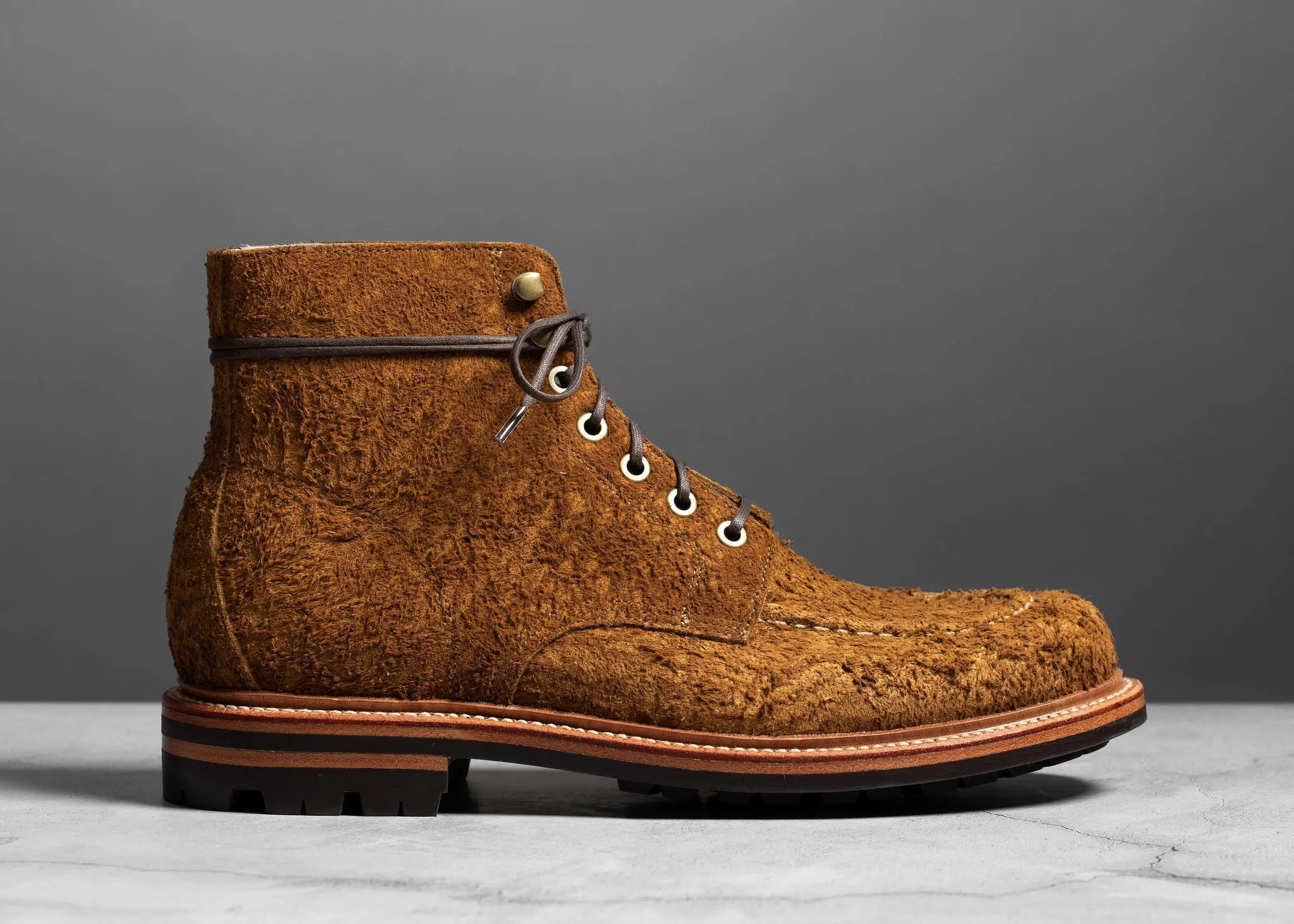 Brass Boot Bronze Rough Suede sold by Grant Stone
