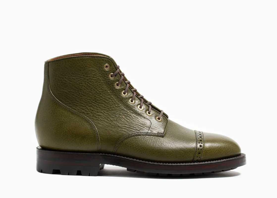 Garrison Boot Olive Minerva Box sold by Grant Stone