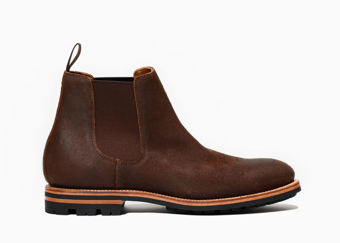 Chelsea Boot - Dark Oak Roughout sold by Grant Stone