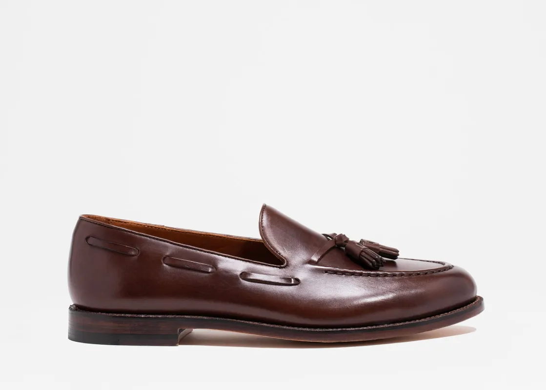 Tassel Loafer Tobacco Calf sold by Grant Stone