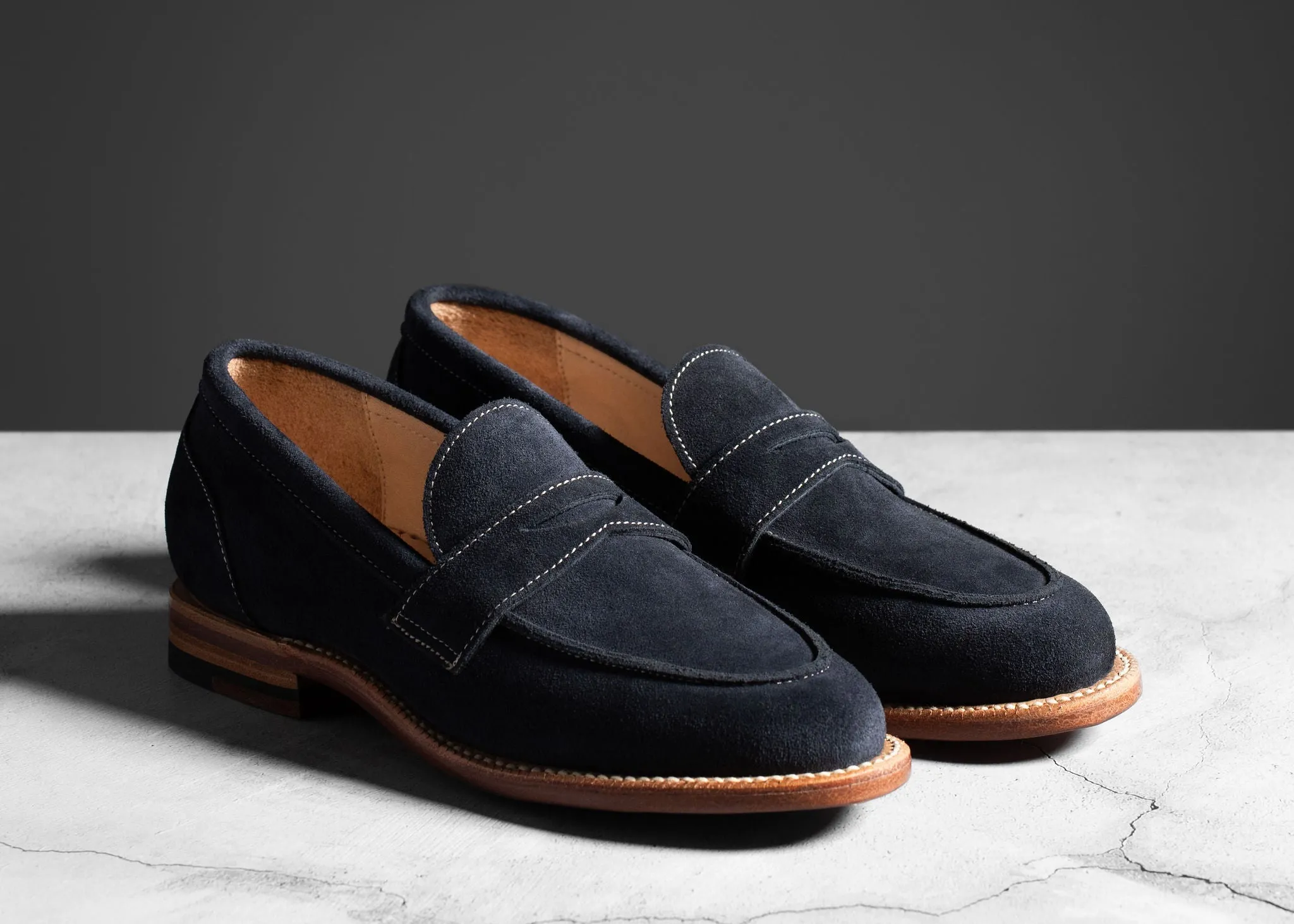 Clara Penny Loafer Midnight Suede sold by Grant Stone product image thumbnail 2