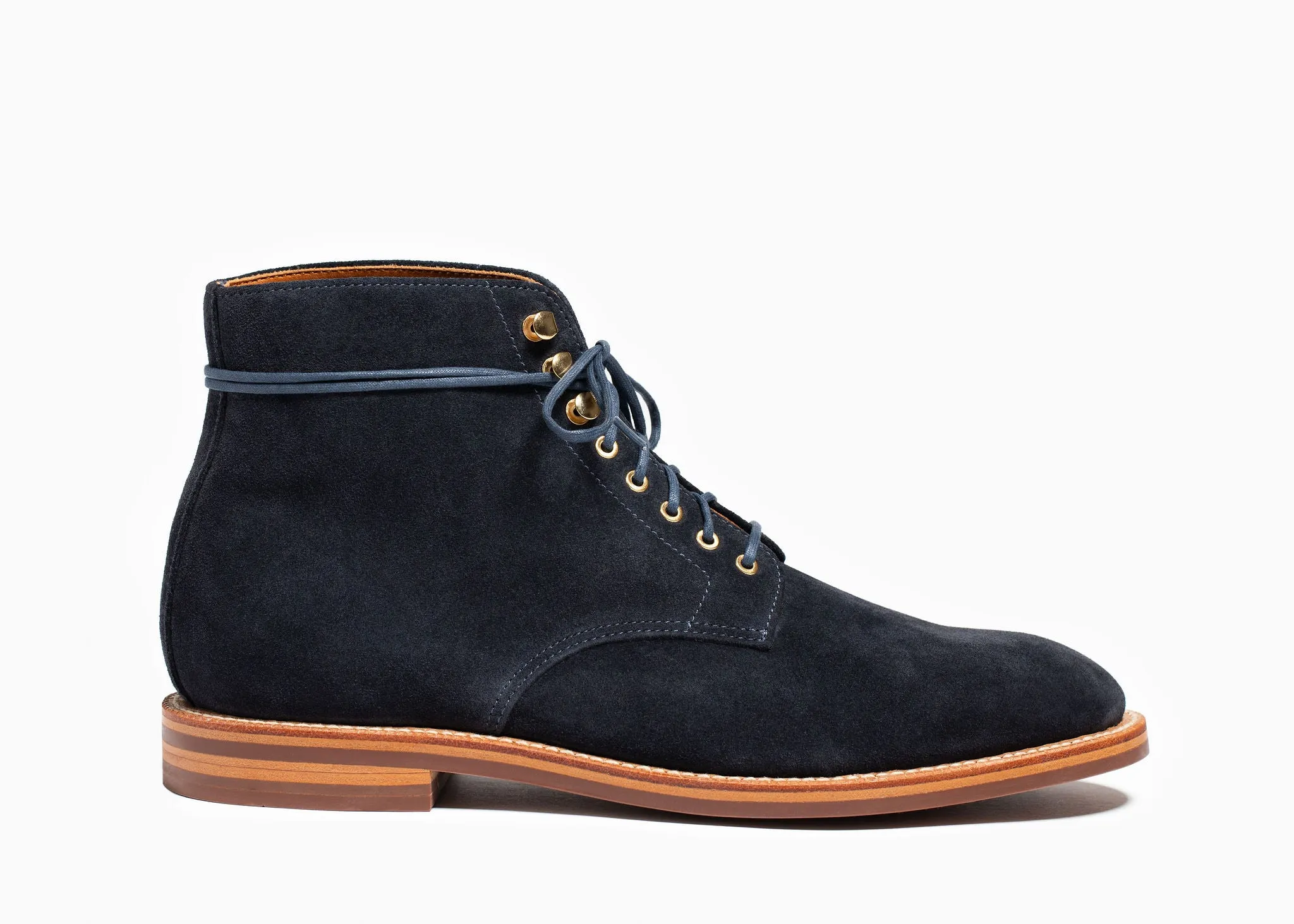 Edward Boot Midnight Suede sold by Grant Stone
