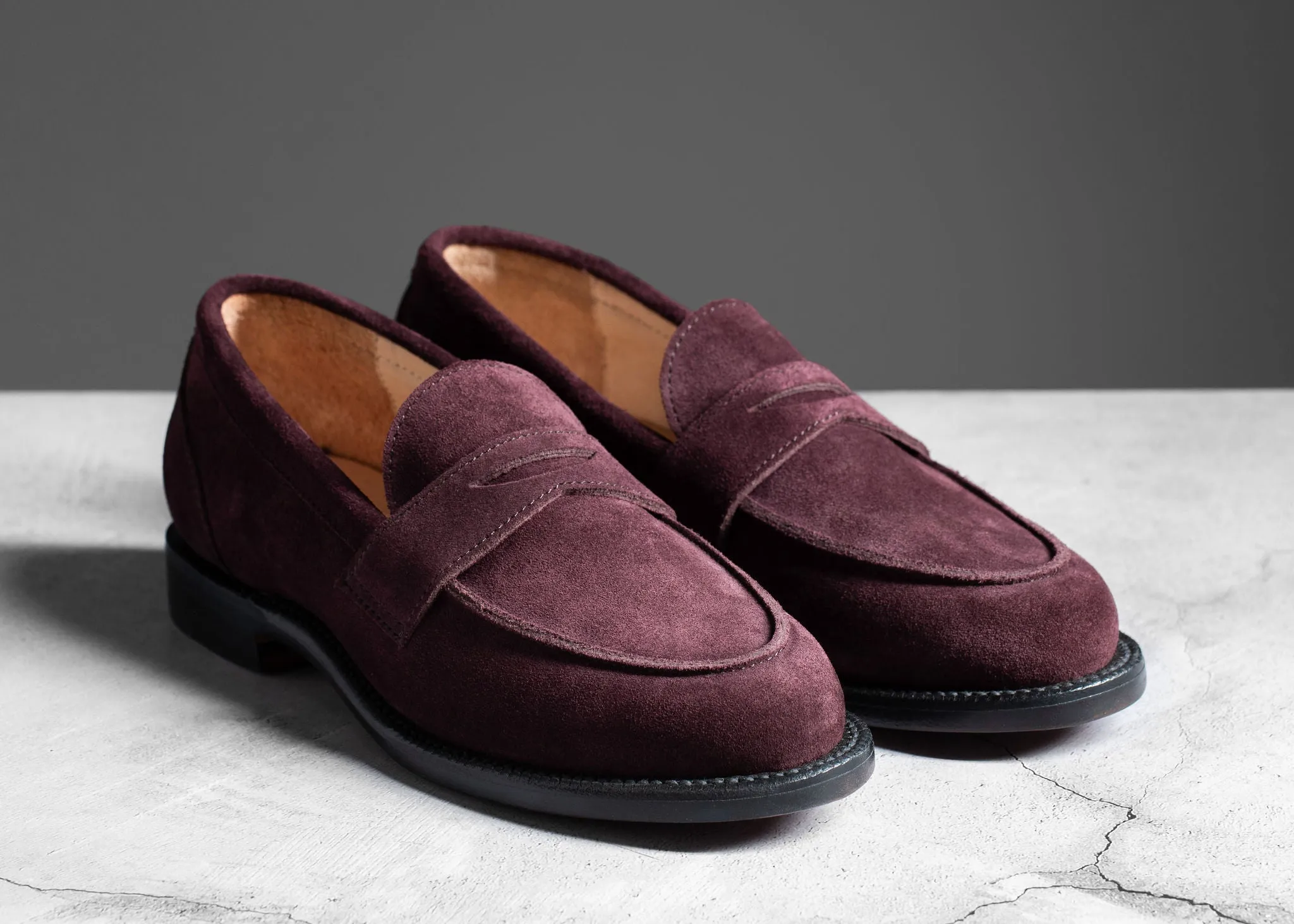 Clara Penny Loafer Berry Suede sold by Grant Stone product image thumbnail 2